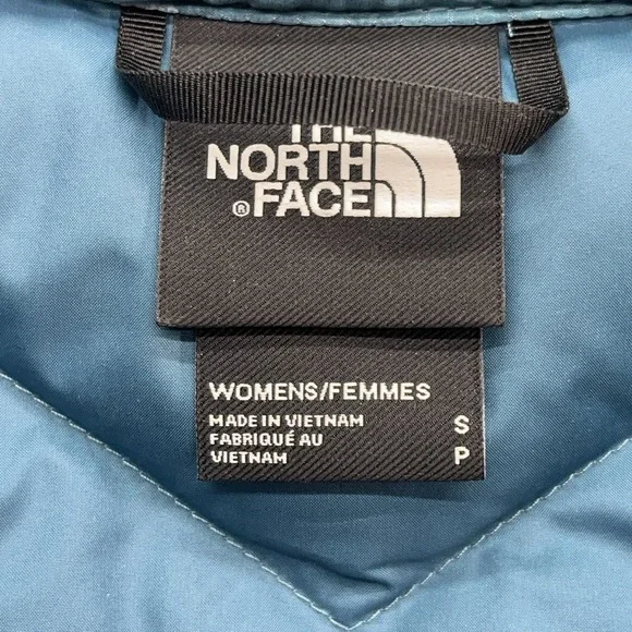 The North Face Alpz 2.0 550 Goose Down Vest Womens S Camo Blue Quilted Gorpcore - Picture 5 of 13